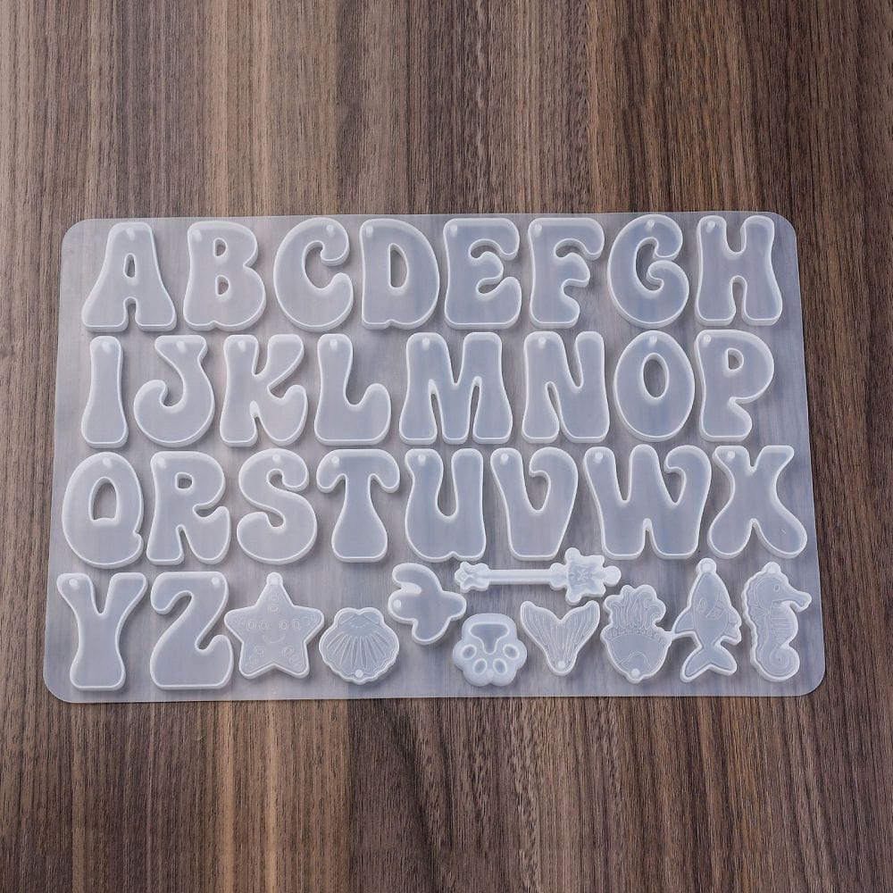 Silikone Form Til Støbning Af Bogstav Vedhæng – DIY Støbeform - Uniq Perler - 756841