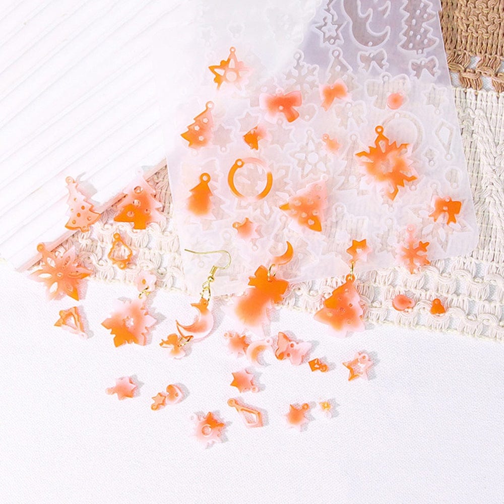 Silikoneform til Resin – Jul Motiver (129,5x120mm) - Uniq Perler - 116184