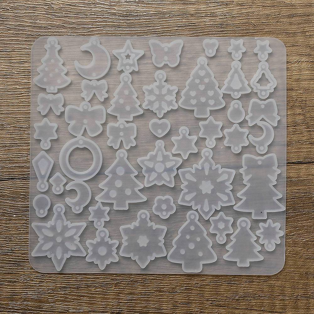 Silikoneform til Resin – Jul Motiver (129,5x120mm) - Uniq Perler - 116184