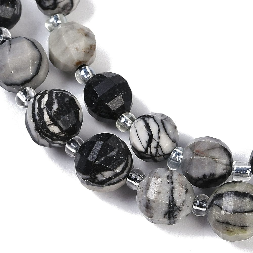 Silkesten/Netstone, Facet, (8mm) - Uniq Perler - 114584