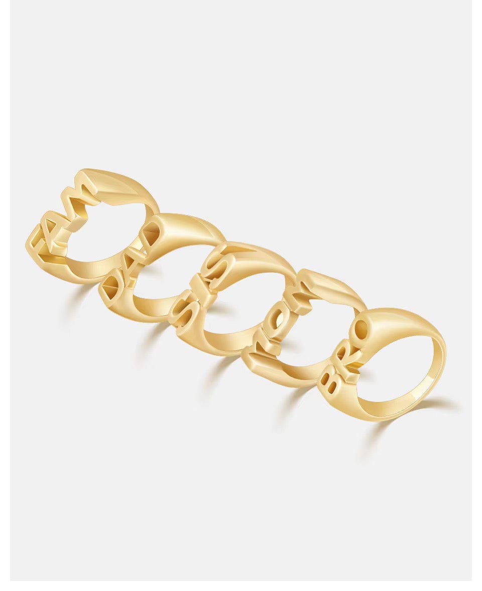 SIS Ring Af 18K Forgyldt Stål (Flere Størrelser) - Uniq Perler - 114630