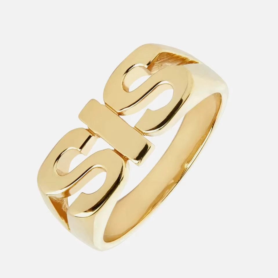 SIS Ring Af 18K Forgyldt Stål (Flere Størrelser) - Uniq Perler - 114630