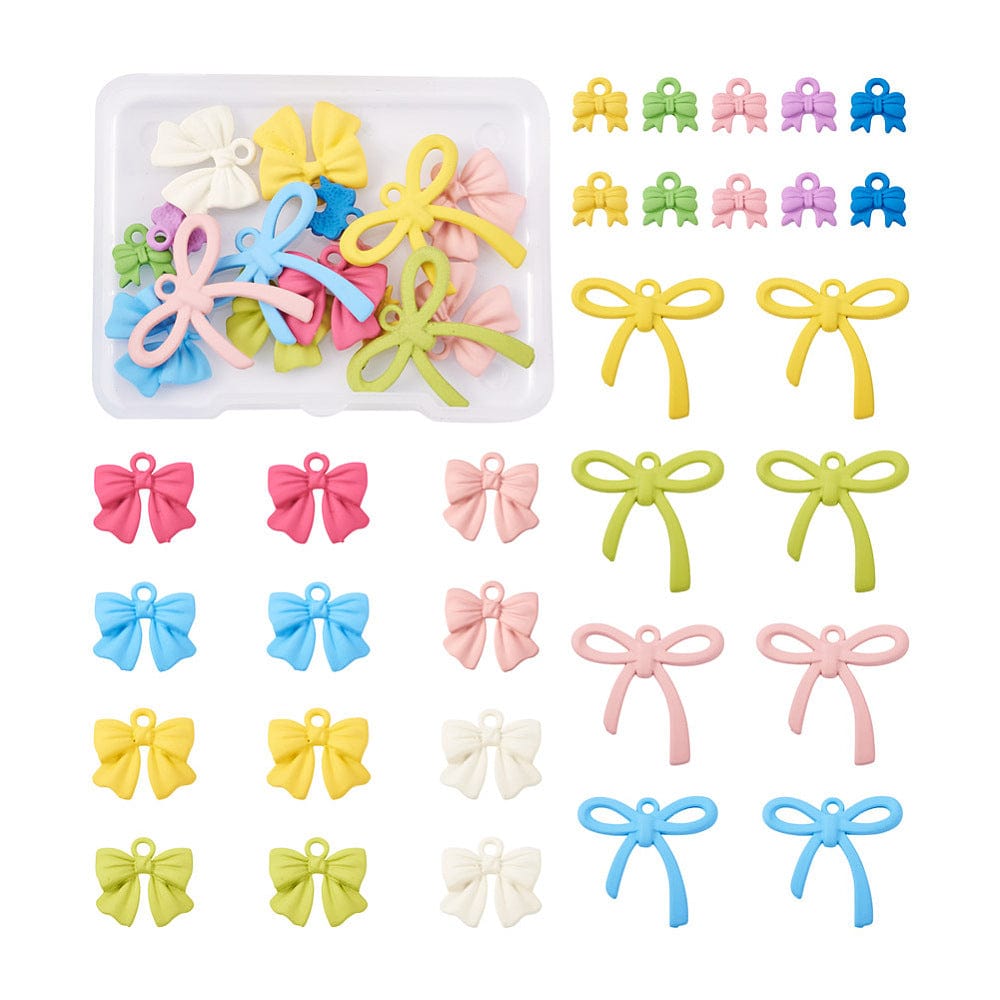 Sløjfe Vedhæng I Assorteret Størrelser Og Farver - Uniq Perler - 111493