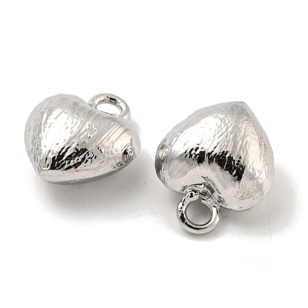 Smukt hjerte med ujævn overflade, str. 12,5x10 mm - Uniq Perler - 112793