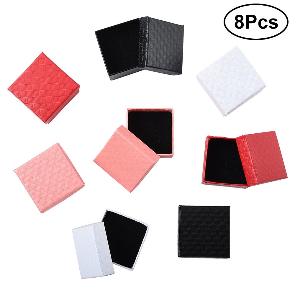 Schmuckschachteln mit Harlekin-Muster - (Mix Farben, 8 Stk) - Uniq Perler -