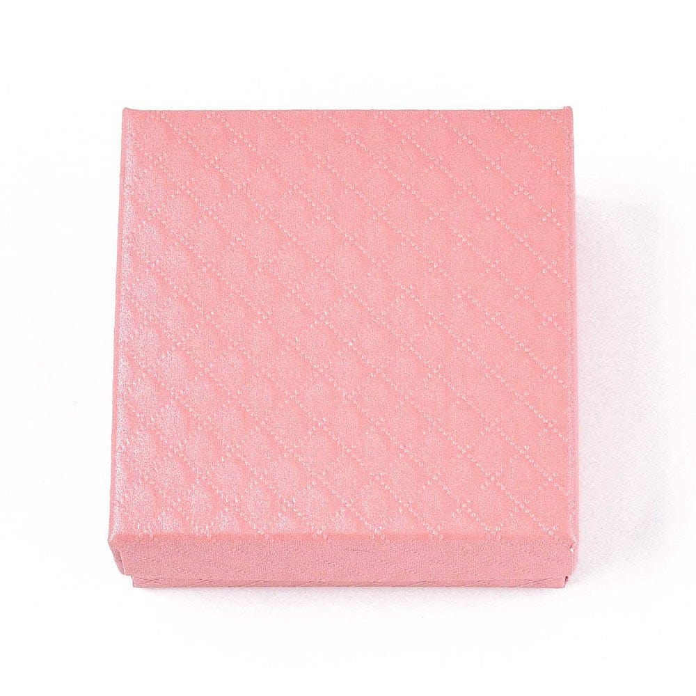 Smykkeæsker - Pink (7,5x7,5x3,5cm) 6 stk - Uniq Perler - 115831