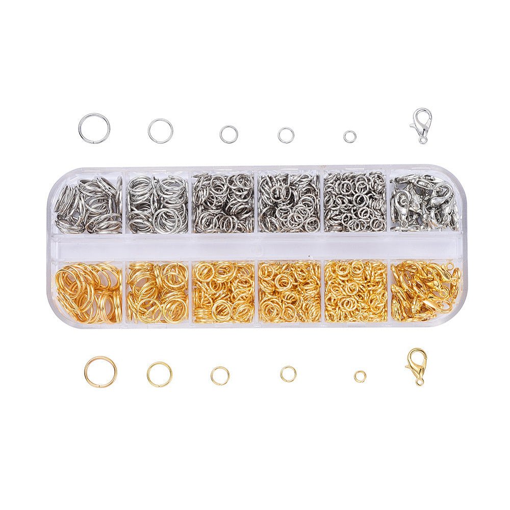 Smykkedele Sæt – Øskner + Karabinlåse (Platin & Guld) - Uniq Perler -