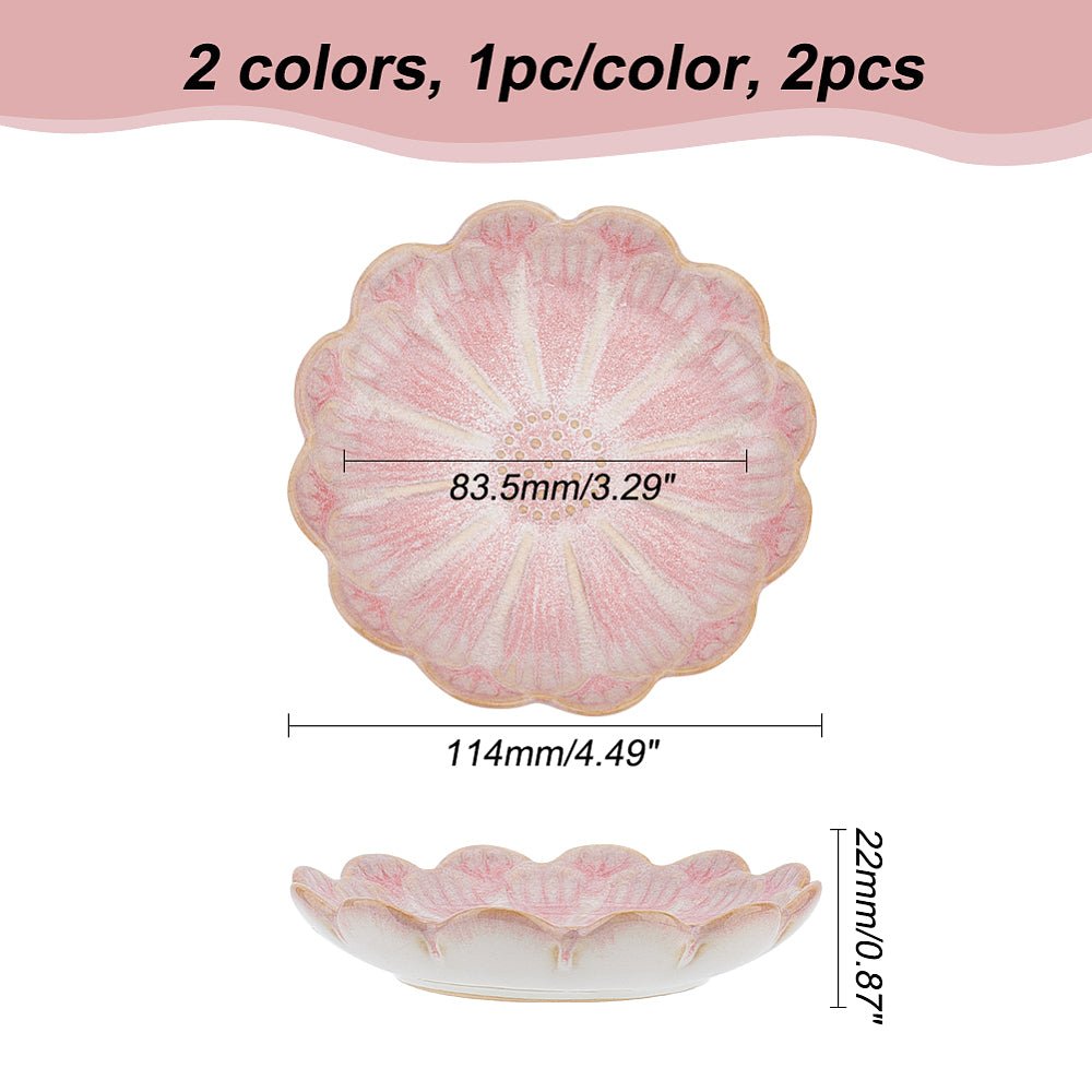 Smykkefad i Porcelæn – Blomsterformet, (1 stk.) - Uniq Perler -