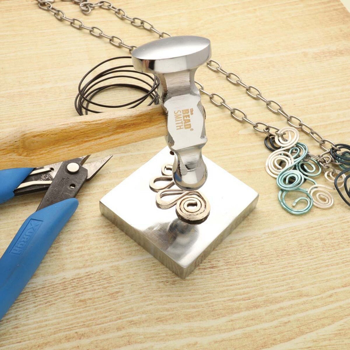 Smykkehammer med Stålblok – Beadsmith (28mm) - Uniq Perler - 126487