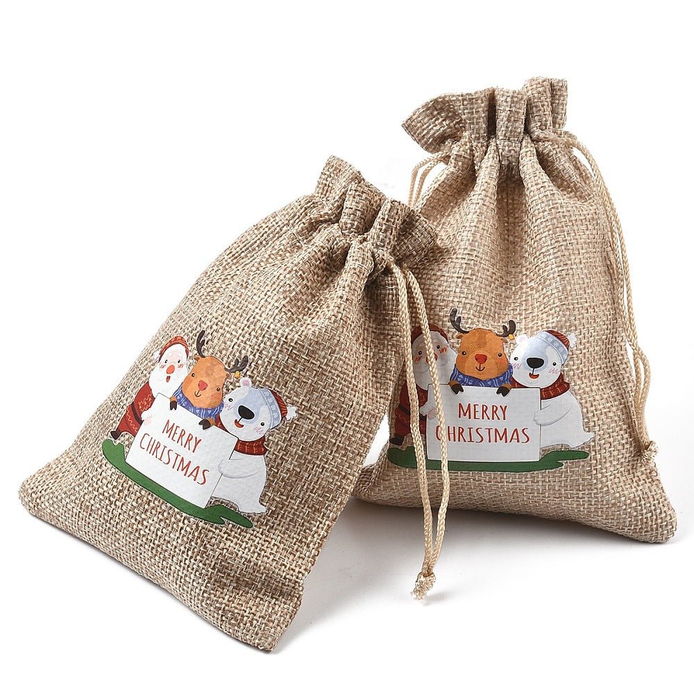 Smykkeposer Med Julemotiver – Jute (14x10cm) 15 stk. - Uniq Perler - 125720