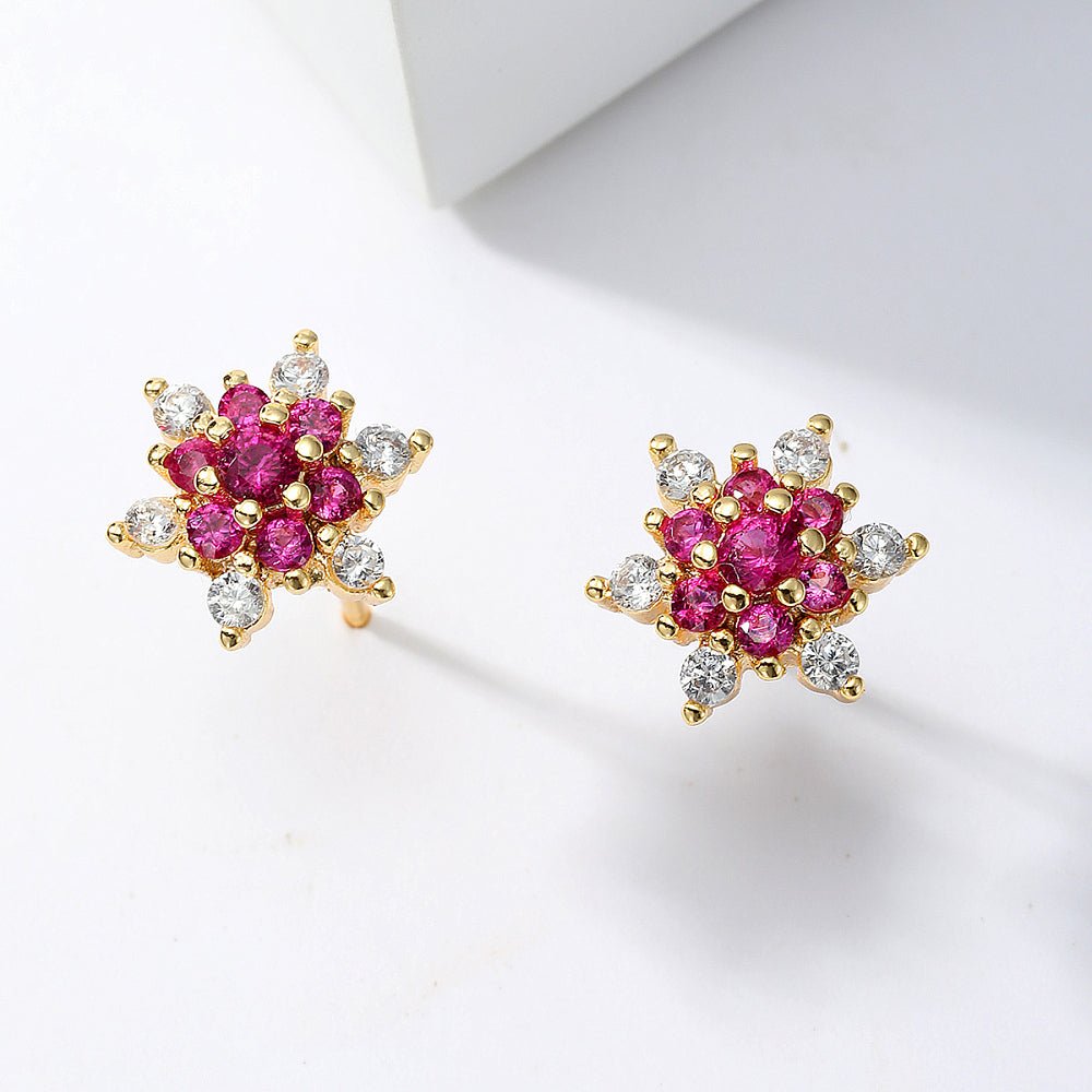 Snefnug Ørestikkere – 18K Forgyldt, Zirkonia (10mm) - Uniq Perler -