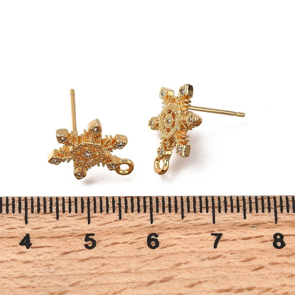 Snefnug Ørestikkere – Langtidsholdbar 18K Forgyldt Messing (15,5x11,5mm) - Uniq Perler -