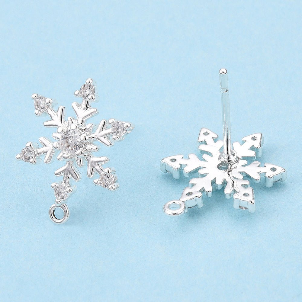 Snefnug Ørestikkere – Sølvbelagt (15x11mm) - Uniq Perler -