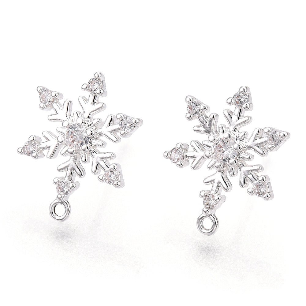 Snefnug Ørestikkere – Sølvbelagt (15x11mm) - Uniq Perler -