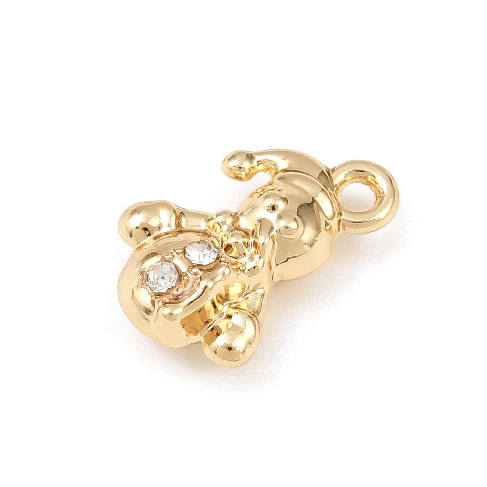 Snemand Vedhæng – 18K Forgyldt (13.5x9x4.5mm) 2 stk - Uniq Perler -