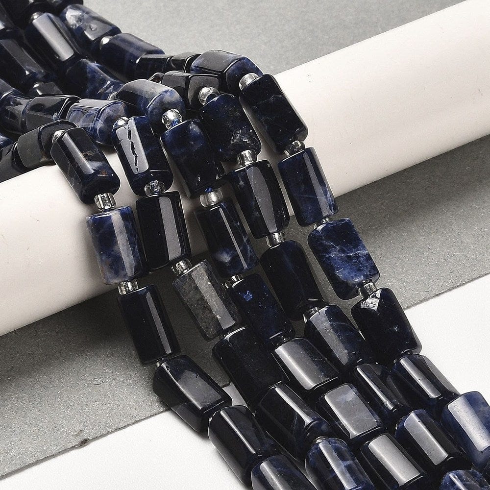 Sodalit – Aflange Perler (12x7mm) - Uniq Perler - 111959