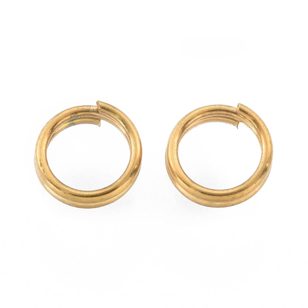 Splitringe - Forgyldt Stål (5x1mm) 20 stk - Uniq Perler - 115543