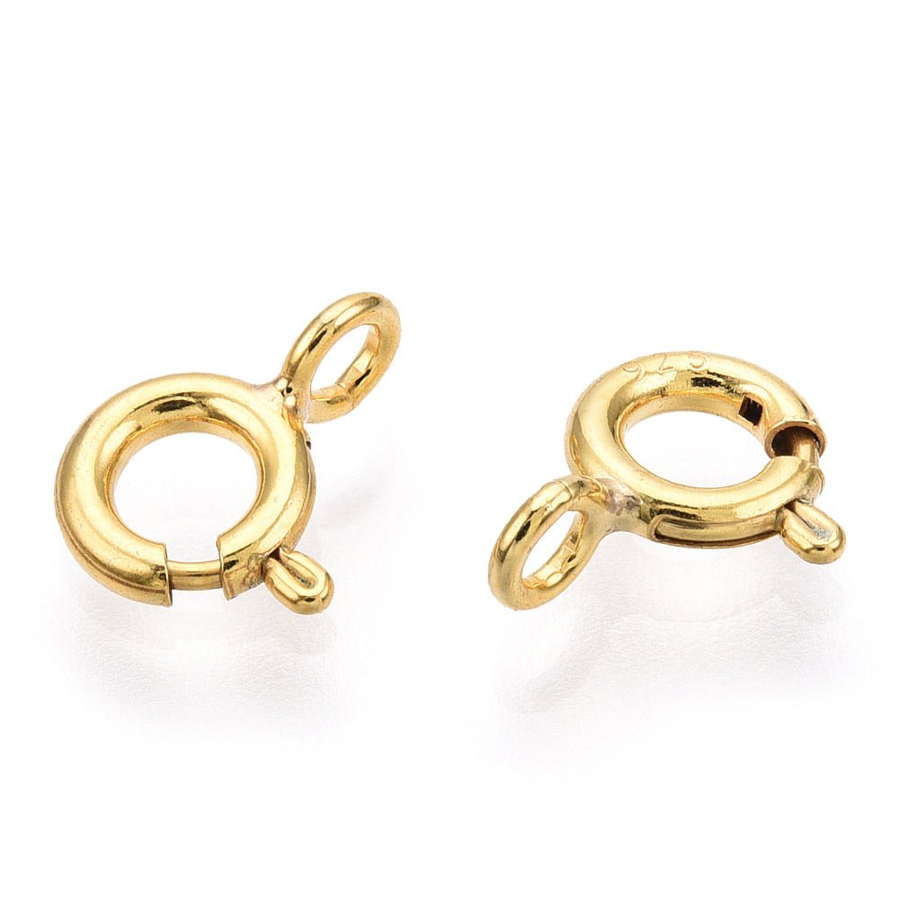 Springlås – Forgyldt Sterling Sølv 925 (9x5,5mm) - Uniq Perler -
