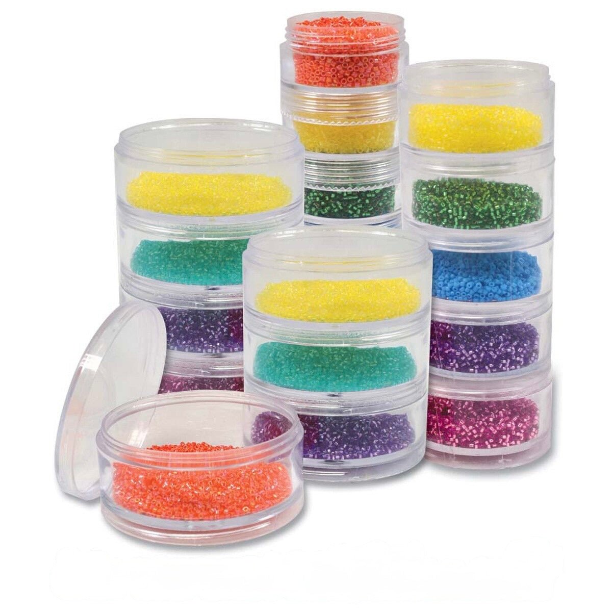 Stablebare Opbevaringsglas (23 Dele) - Uniq Perler - 125336