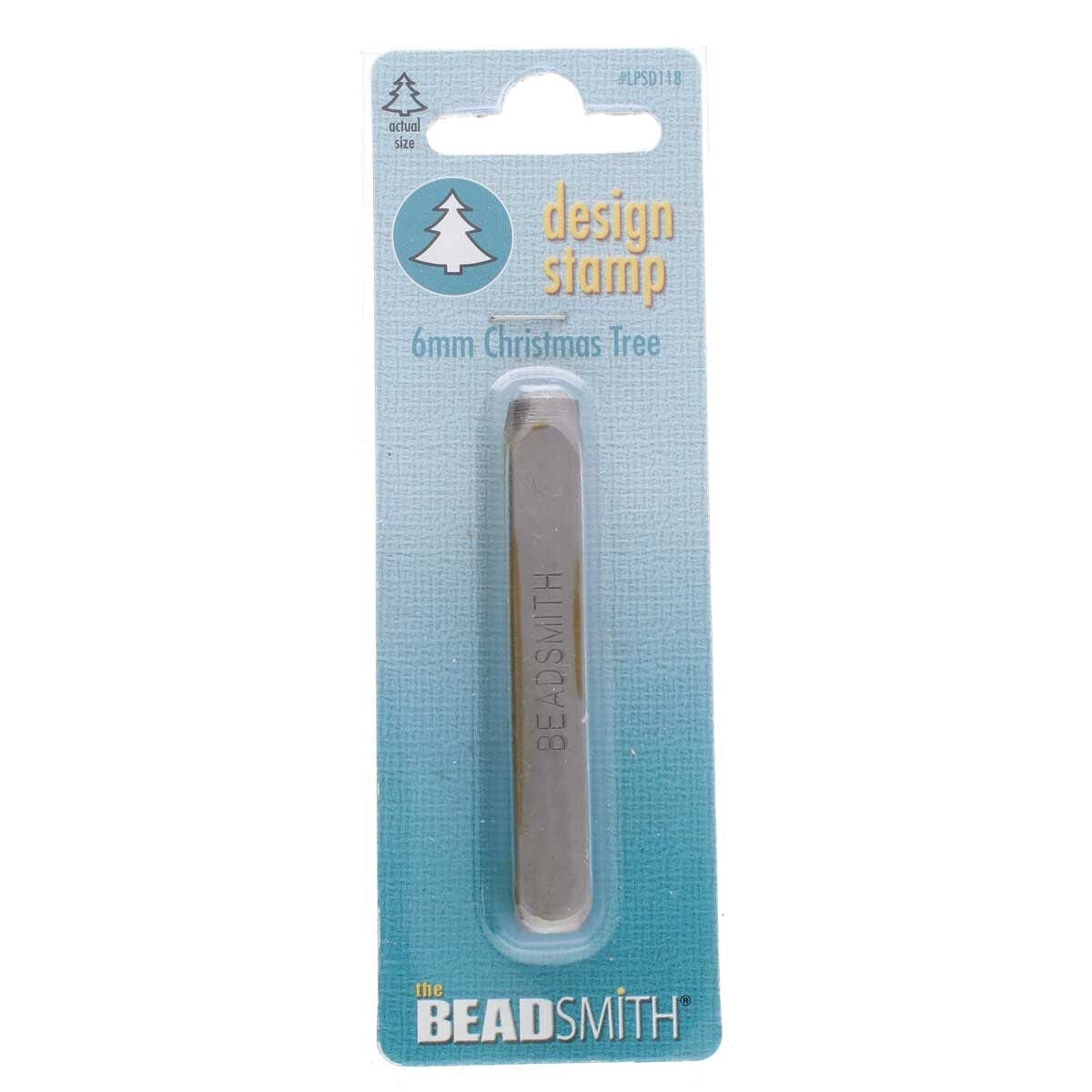 Stempel Med Juletræs Symbol – Stål (6mm) - Uniq Perler - 223923