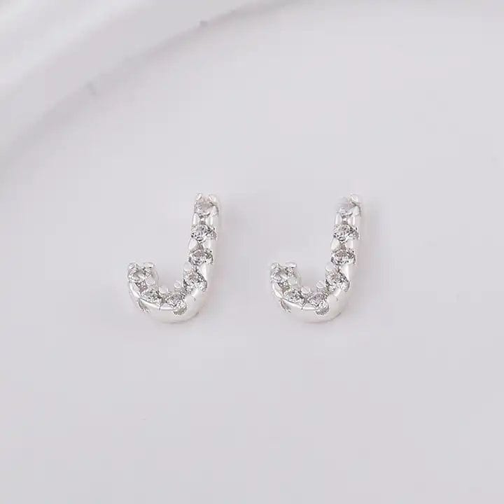 Sterling Sølv 925 Bogstav Ørestikkere - Uniq Perler - 1111490083