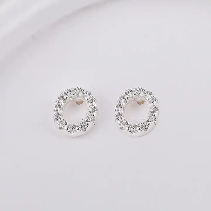 Sterling Sølv 925 Bogstav Ørestikkere - Uniq Perler - 1111490088