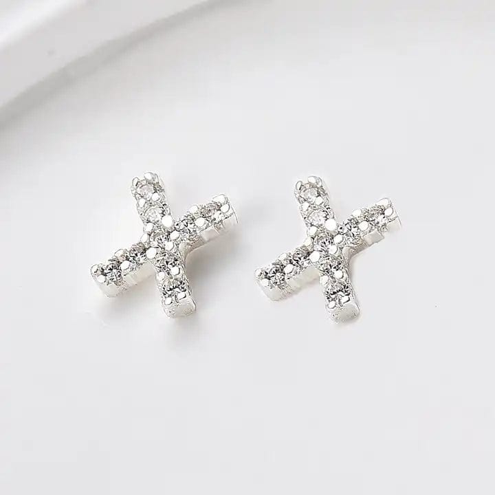 Sterling Sølv 925 Bogstav Ørestikkere - Uniq Perler - 1111490097