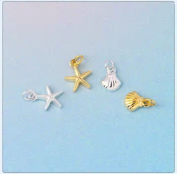 Sterling Sølv 925 musling Vedhæng, (6,3x4,9 mm) - Uniq Perler - 114870