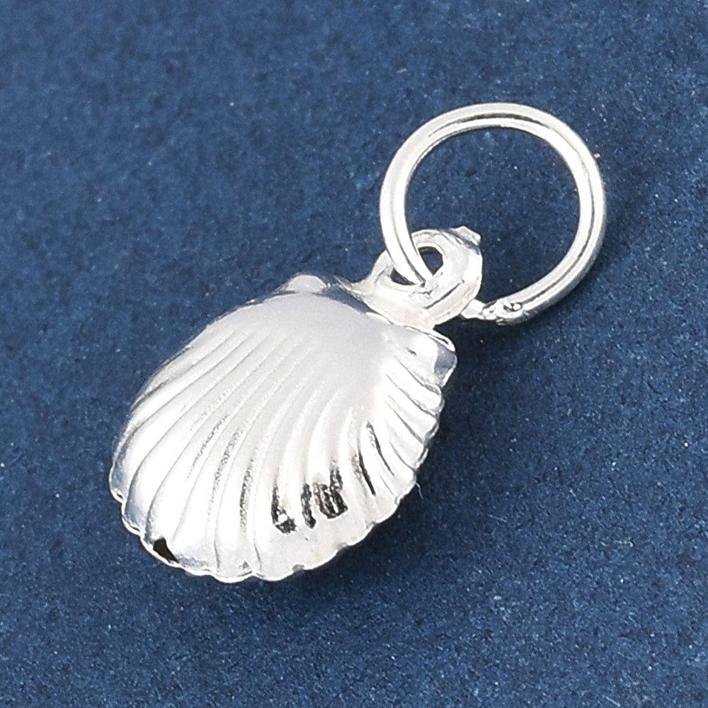 Sterling Sølv 925 musling Vedhæng,(13,5x8 mm) - Uniq Perler - 114994