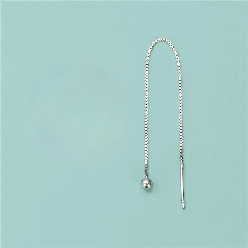 Sterling Sølv 925 Ørekæde Med Stopper – (90mm) - Uniq Perler - 153833