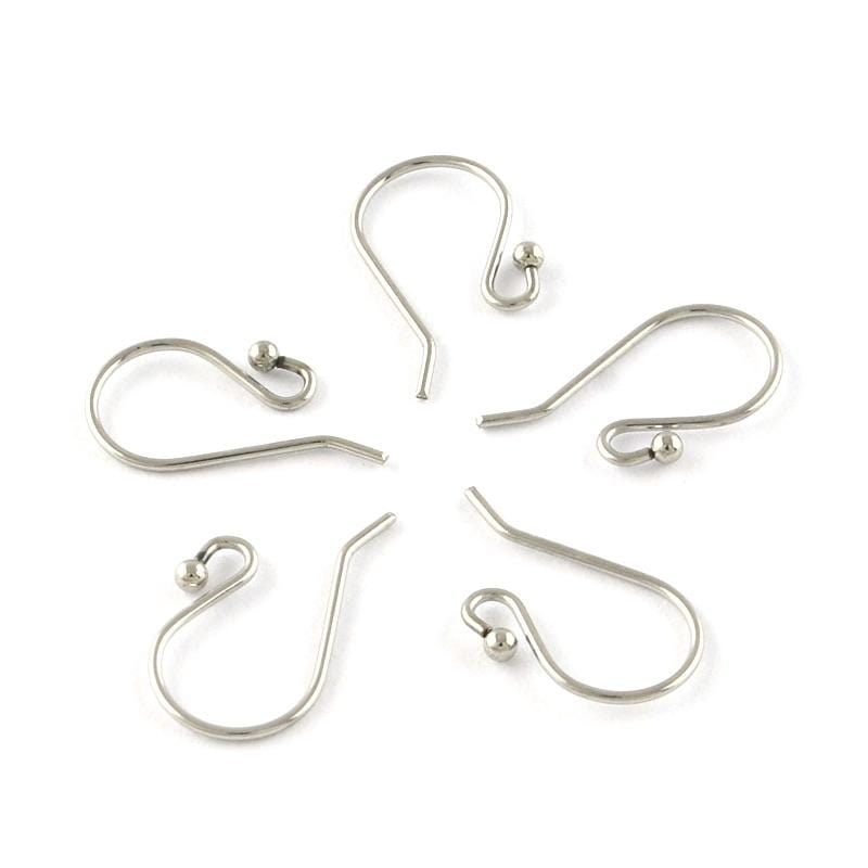 Sterling Sølv 925 Ørekrog Med Kugle, (19mm) - Uniq Perler - 489370