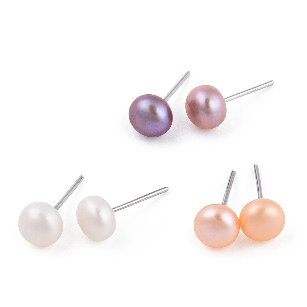 Sterling Sølv 925 Ørestikkere Med Ferskvandsperle - Uniq Perler - 113648