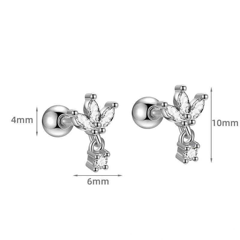 Sterling Sølv Ørestikker Med Lille Vedhæng - Uniq Perler - 1111490131