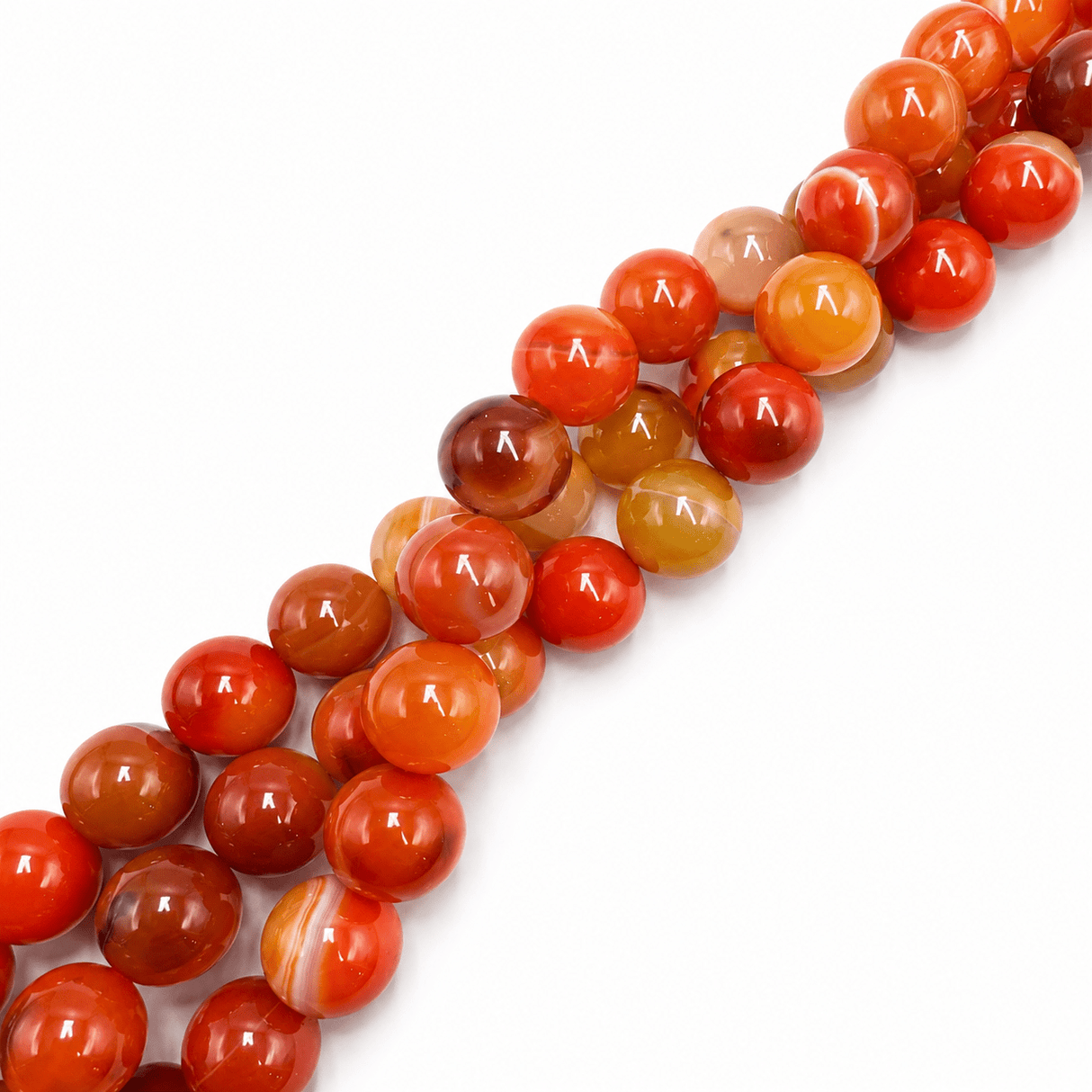 Stribe Agat – Orange (14mm) - Uniq Perler - 116150