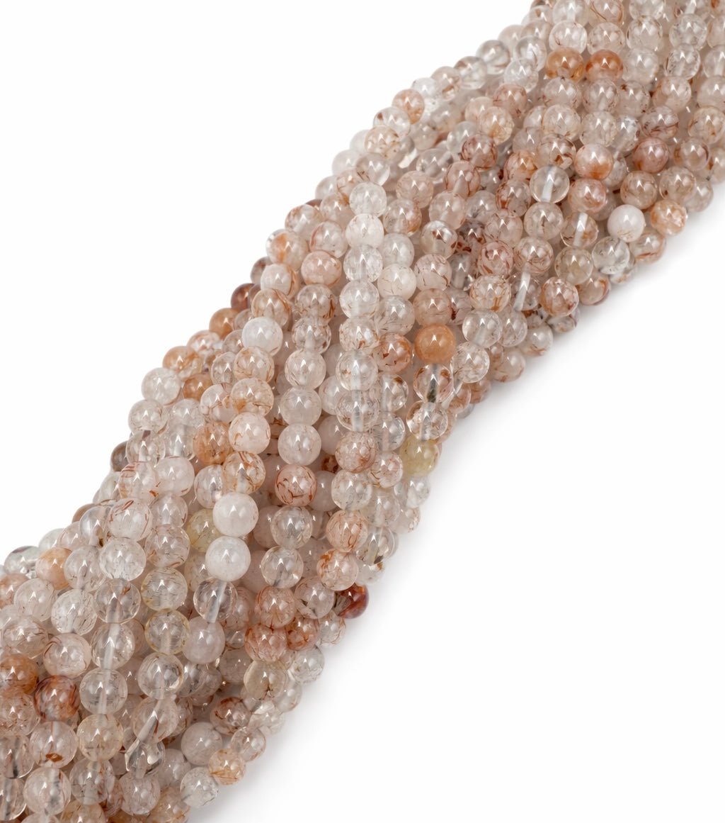 Super Seven Cacoxenit Kvarts – Rund (6mm) - Uniq Perler - 117869