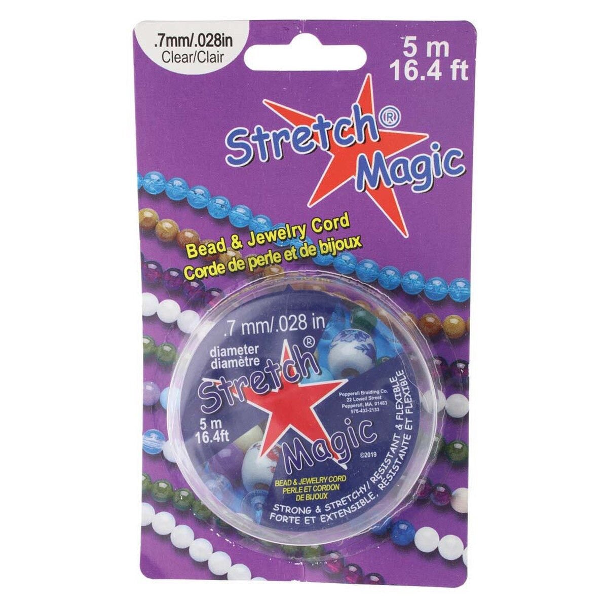 Super Stærk Elastiksnor - Klar (0,7mm, 5m) - Uniq Perler - 124365