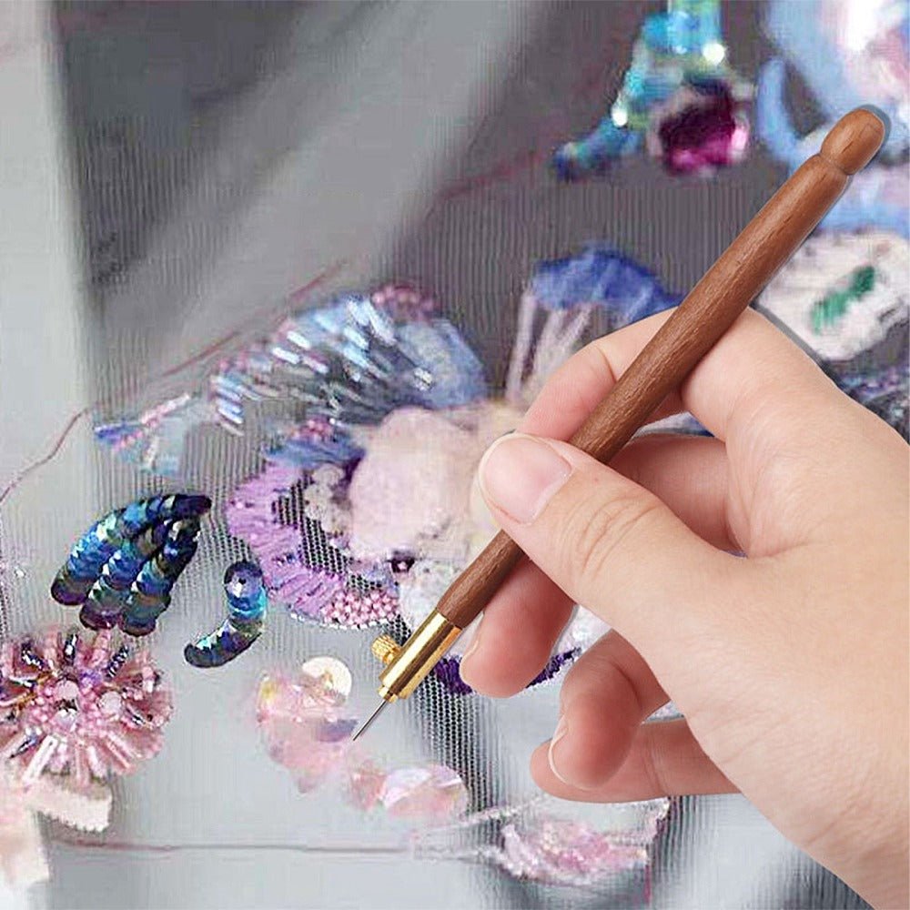 Tambour Heklenål – Tre med stålnål (122x12x6mm)