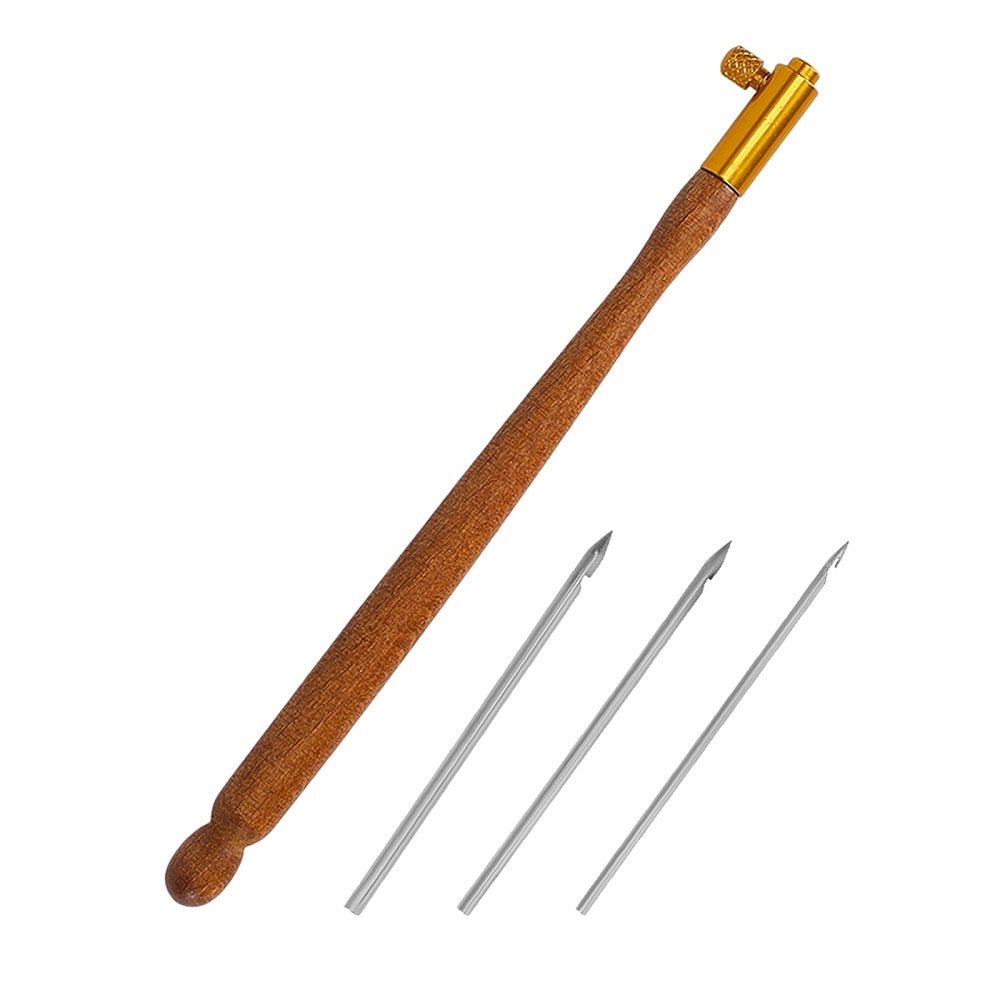 Tambour Heklenål – Tre med stålnål (122x12x6mm)