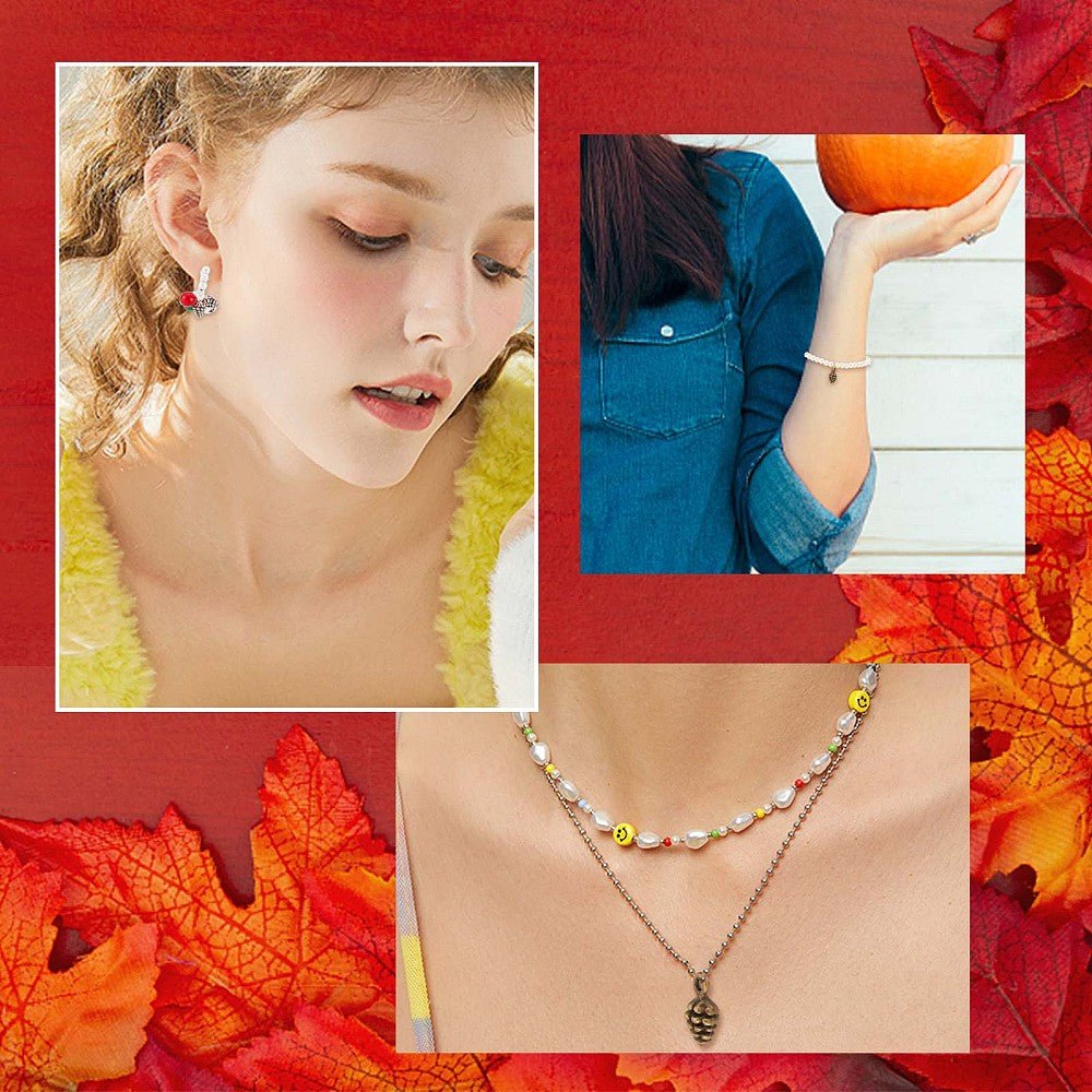 Tibetansk Stil Vedhæng – Kogle i 3 Farver (13x7mm, 90 stk.) - Uniq Perler -