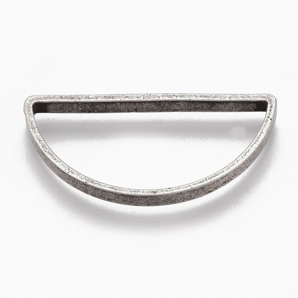 Tibetansk Style Link Ringe – Halvrunde, (15x29.5x2.5mm) 6 stk. - Uniq Perler -