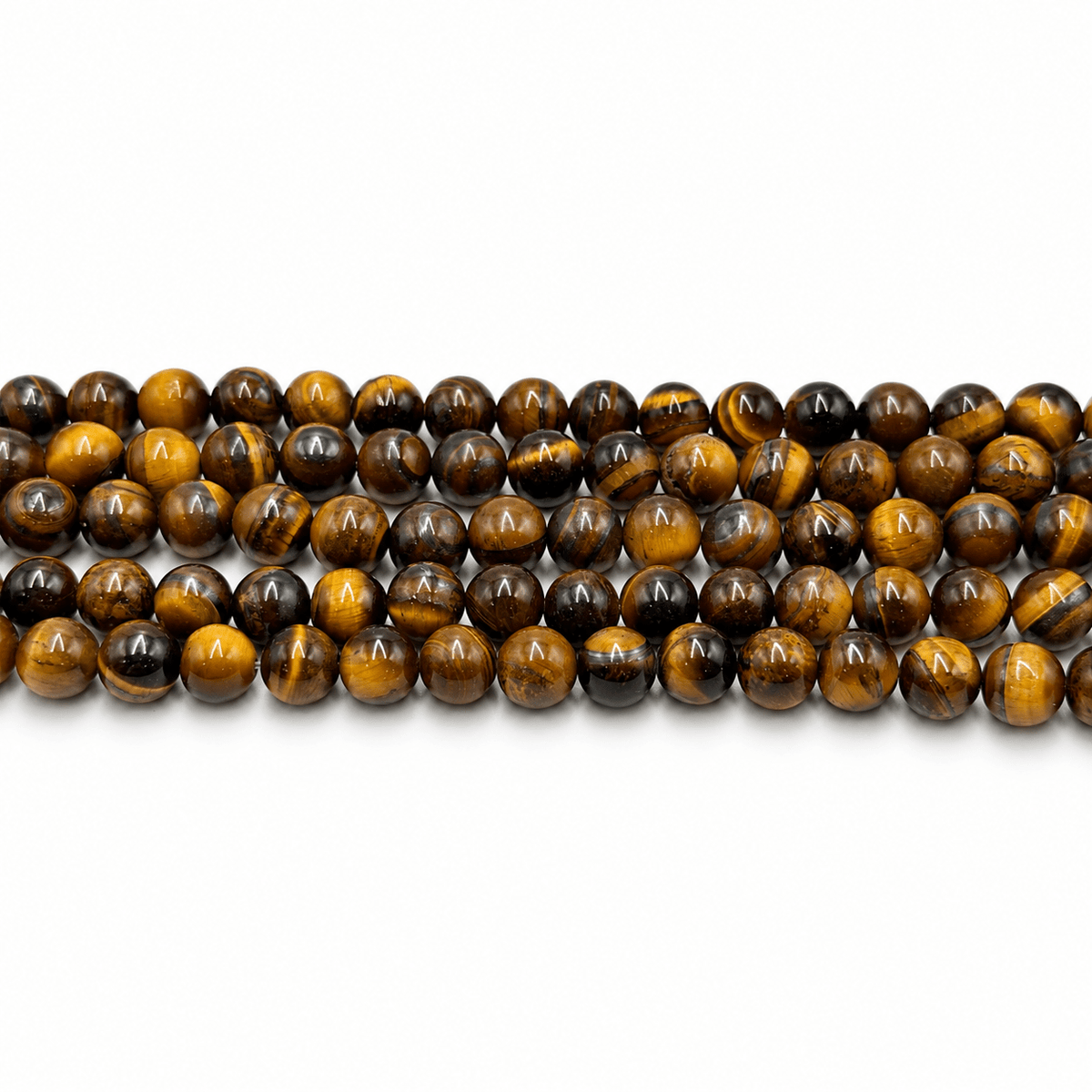 Tigerøje Sten – Brun, Runde (8mm) - Uniq Perler - 565636