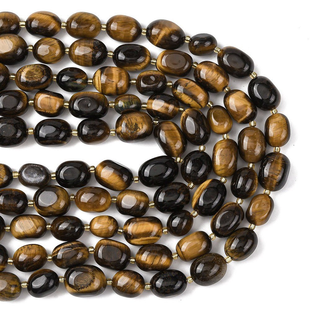 Tigerøje Nuggets – Tumble (12–20mm) - Uniq Perler - 117553