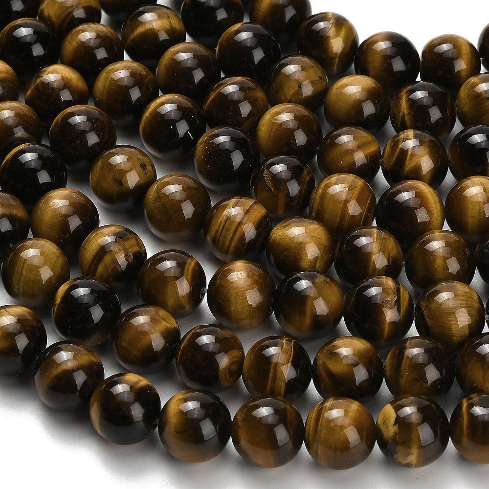 Tigerøje Perler – Runde (12mm) Grade A - Uniq Perler -