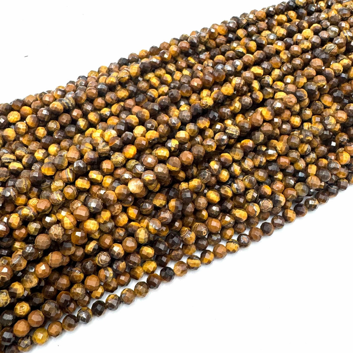 Tigerøje Sten – Brun, Facetteret (4 mm) - Uniq Perler - 551209