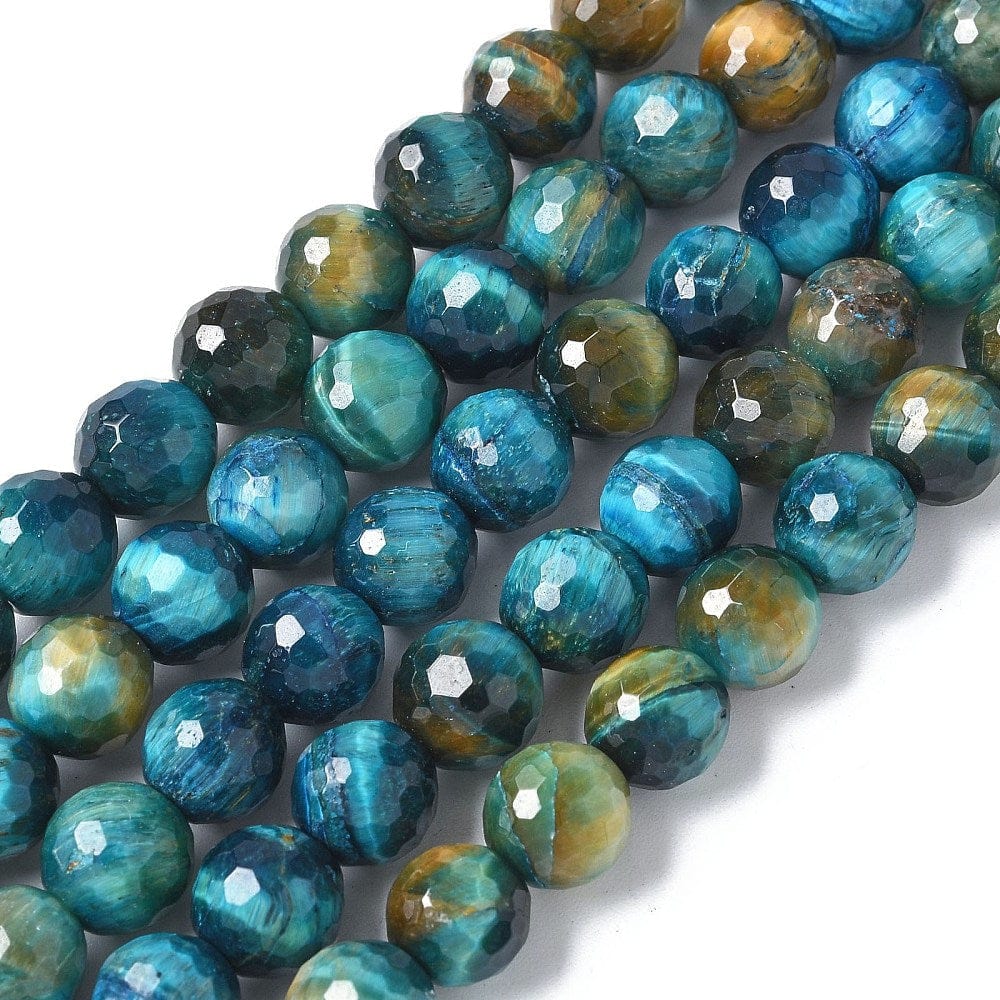 Tigerøje Sten – Facetteret (8mm) - Uniq Perler - 114479