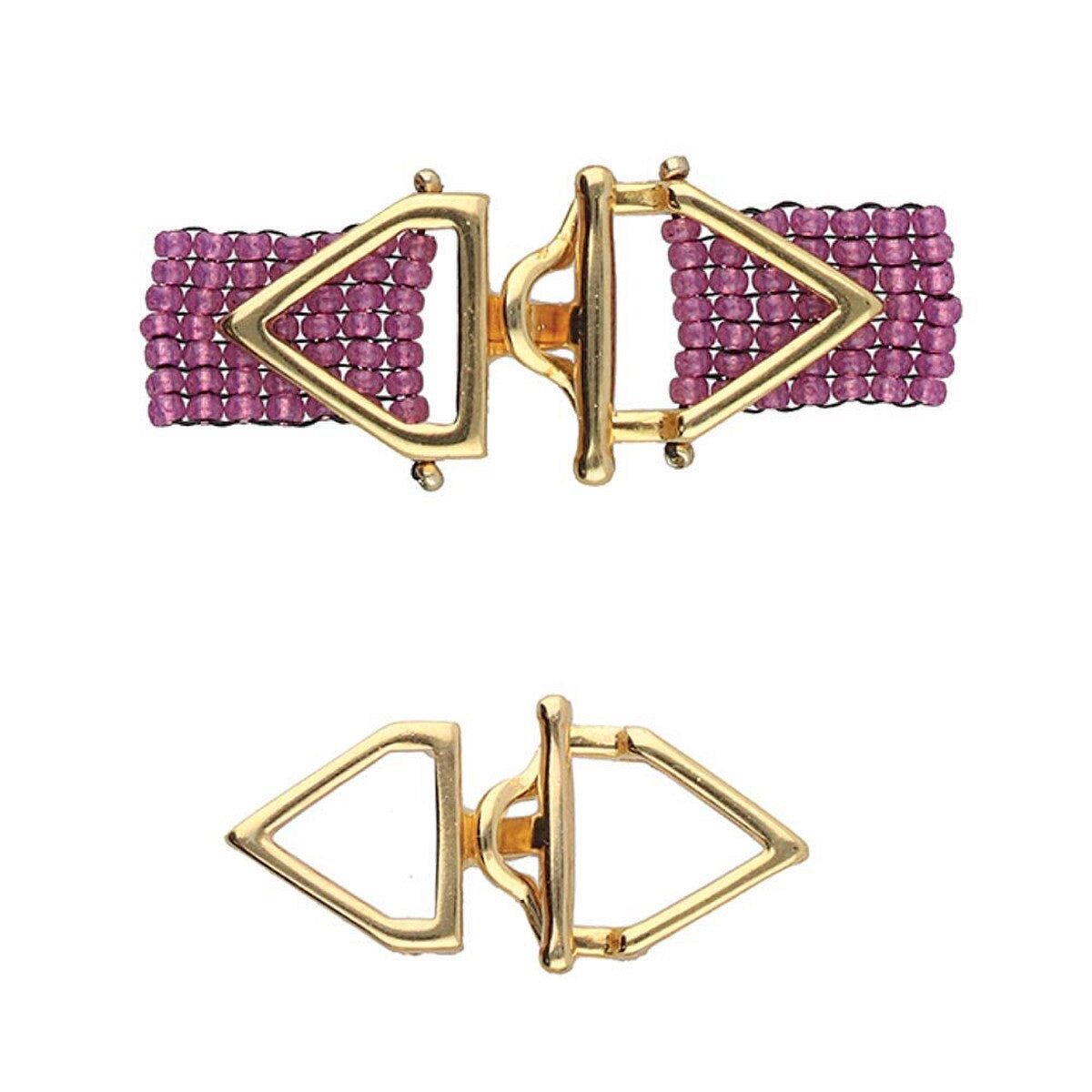 Toggle lås – Passer til Miyuki Rocalliesa 11/0 (24 karats forgyldning) - Uniq Perler -