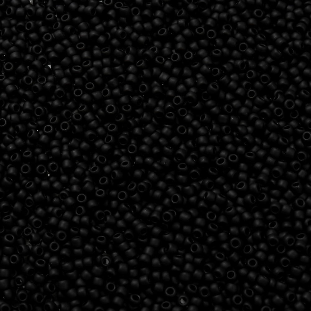 TOHO Seed Beads – Opaque Frost Jet, Runde 11/0 (2,2mm)