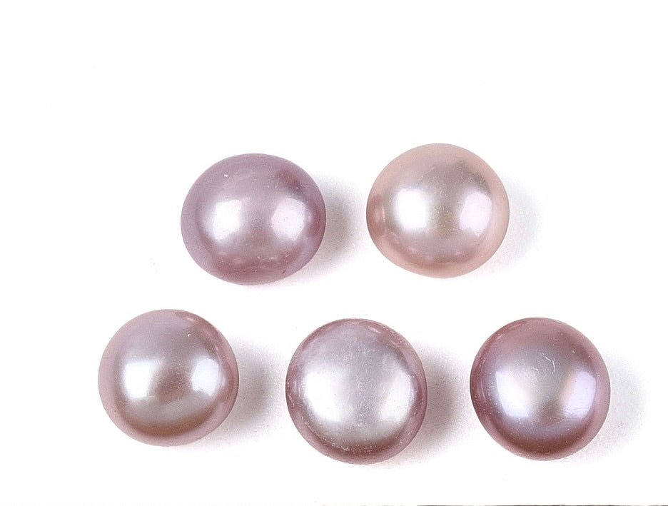 Oben gebohrte Süßwasserperlen - Flache Rückseite (5 - 6mm), 2 Stück - Uniq Perler -