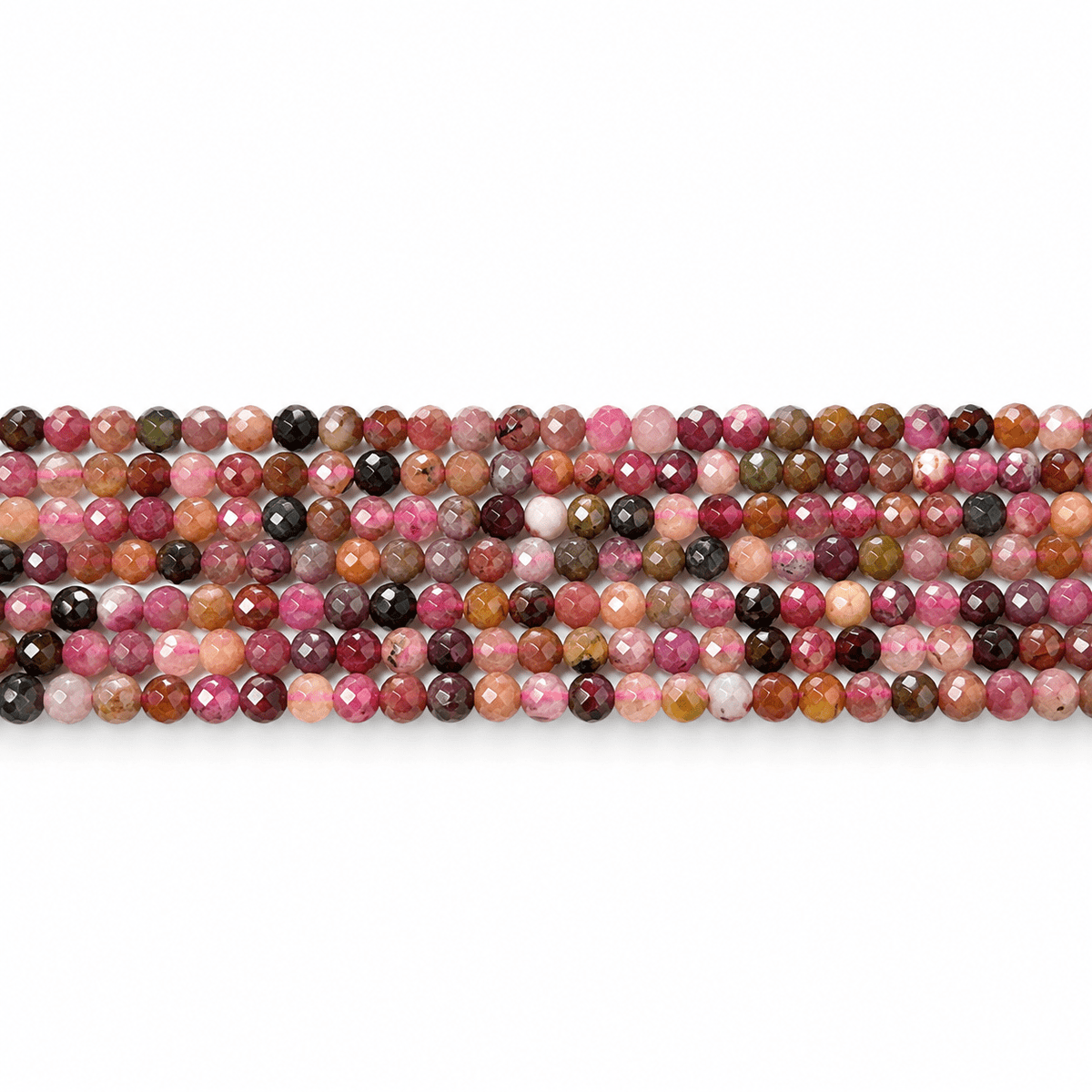 Turmalin Perler – Blommelilla, Facetterede (2mm) - Uniq Perler - 125611