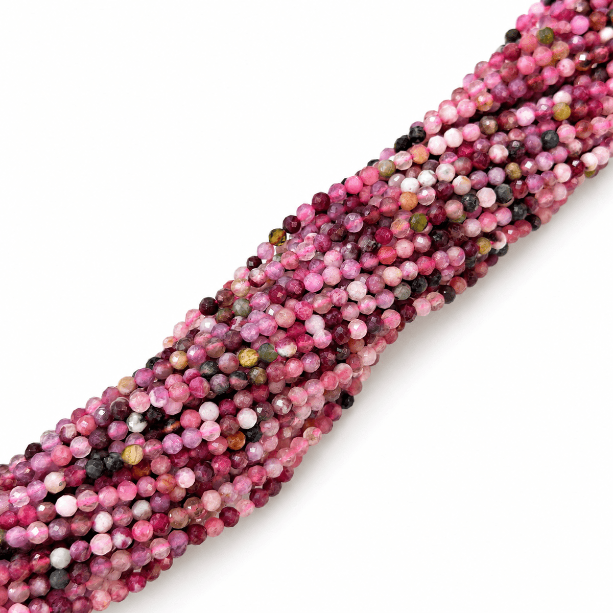 Turmalin Perler – Blommelilla, Facetteret (3mm) - Uniq Perler - 112920